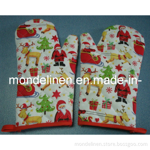 100% Cotton Christmas Oven Mitt (KG--001)